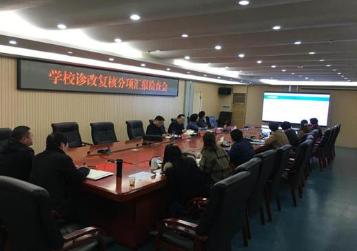 2019.3.10华亿在线体育召开诊改复核分项汇报检查会